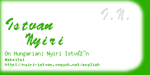 istvan nyiri business card